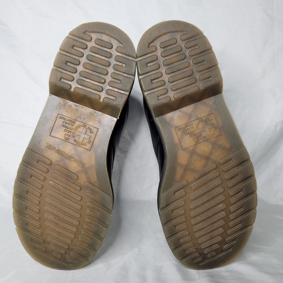 Dr. Martens 1b89 logo black/yellow leather boots - Picture 6 of 8